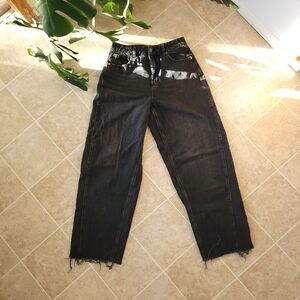 Distressed Black Baggy Jeans - Garage Denim